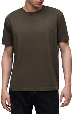 AllSaints Curtis Cotton T-Shirt in Dark Ivy Green