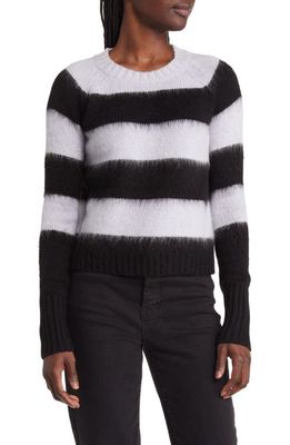 AllSaints Darla Stripe Sweater in Ash Lilac/Black