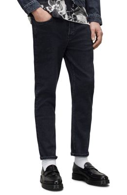 AllSaints Dean Skinny Jeans in Washed Black