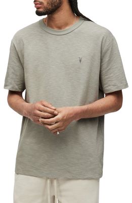 AllSaints Dexter Short Sleeve Cotton T-Shirt in Mink Grey