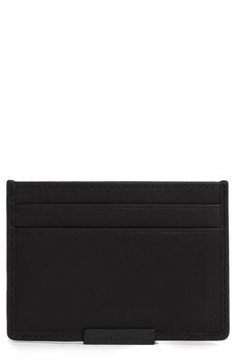 AllSaints Dove Leather Card Case in Black