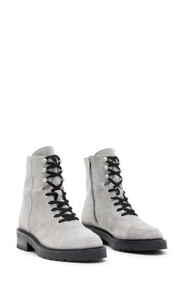 AllSaints Dusty Lugg Sole Boots in Warm Grey