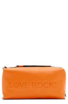 AllSaints Elliotte Leather Storage Pouch in Pyrrole Orange
