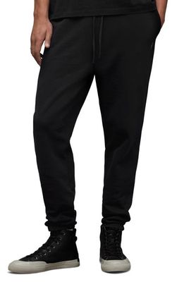AllSaints Finley Cotton Drawstring Sweatpants in Jet Black