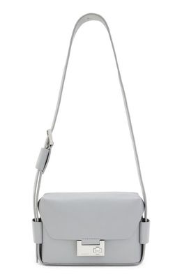 AllSaints Frankie Leather Crossbody Bag in Cement Grey