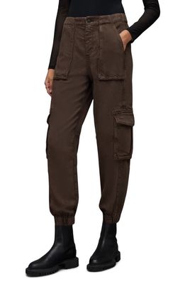 AllSaints Frieda Cargo Joggers in Warm Cacao Brown