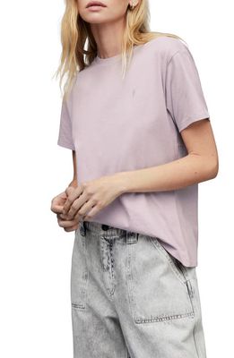 AllSaints Grace Organic Cotton T-Shirt in Mulberry Mauve