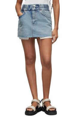 AllSaints Hailey Denim Miniskirt in Fresh Indigo