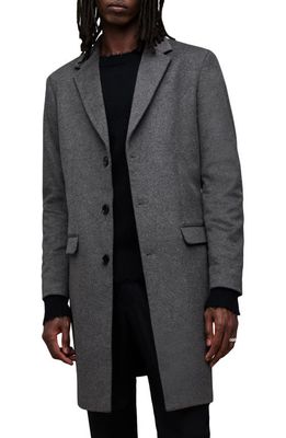 AllSaints Hal Longline Coat in Grey