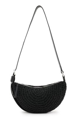 AllSaints Half Moon Knot Crossbody Bag in Black