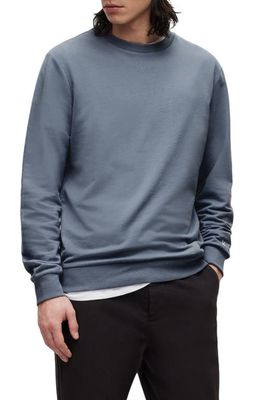 AllSaints Haste Cotton Sweatshirt in Como Blue