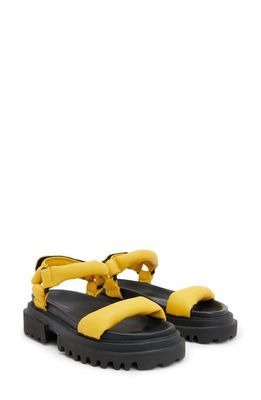 AllSaints Helium Lug Sandal in Yellow
