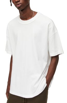 AllSaints Isac Cotton T-Shirt in Optic White