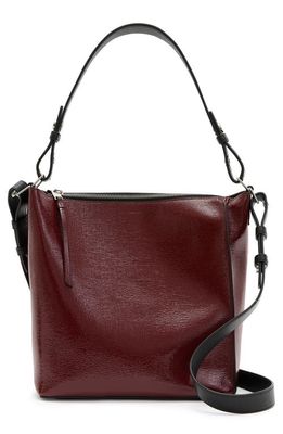 AllSaints Kita Leather Messenger Crossbody Bag in Liquid Red