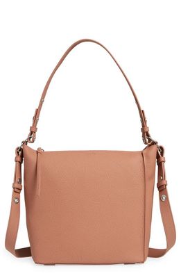 AllSaints Kita Leather Shoulder/Crossbody Bag in Terracotta Pink