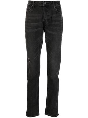 AllSaints logo-patch slim-fit jeans - Black