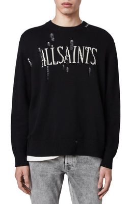 AllSaints Logo Sweater in Black