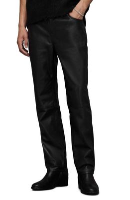 AllSaints Lynch Leather Pants in Black