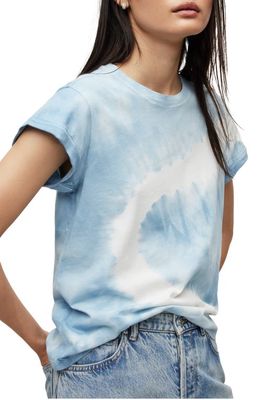 AllSaints Mariana Tie Dye Cotton T-Shirt in Blue