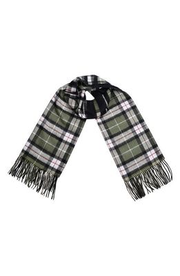 AllSaints Max Check Wool Scarf in Green Multi
