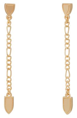 AllSaints Medallion Chain Link Linear Earrings in Gold
