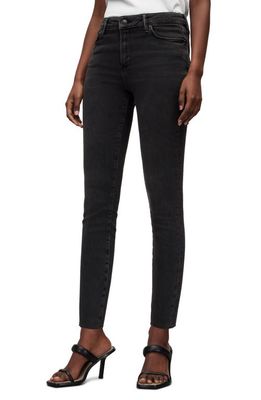 AllSaints Miller Skinny Jeans in Washed Black