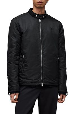 AllSaints Morphos Zip-Up Jacket in Black