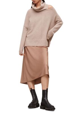 AllSaints Nada Sweater & Midi Dress in Pashmina Pink