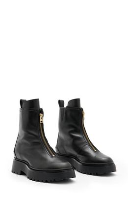 AllSaints Ophelia Zip-Up Boot in Black