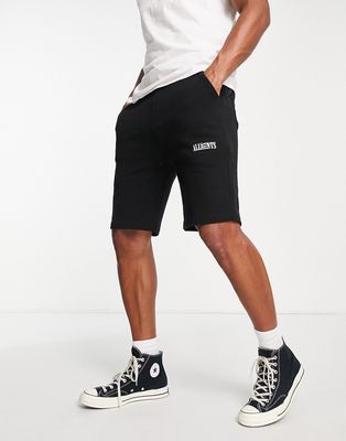 AllSaints Opposition sweat shorts in black
