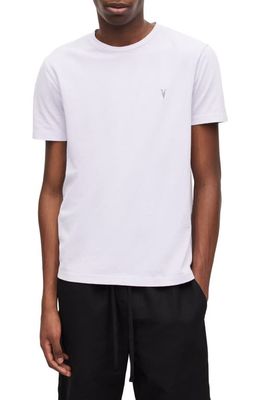 AllSaints Ossage Cotton T-Shirt in Lavender Lilac