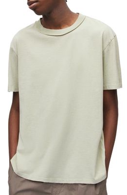 AllSaints Otto Exposed Seam T-Shirt in Clay Green