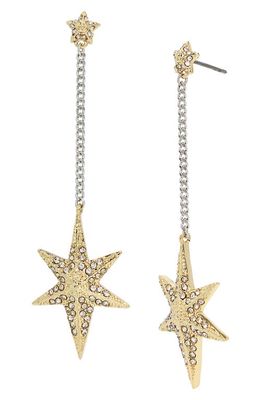 AllSaints Pavé Crystal Star Drop Earrings
