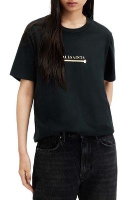AllSaints Perta Cotton Logo Graphic T-Shirt in Black