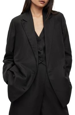 AllSaints Petra Double Breasted Blazer in Black