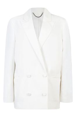AllSaints Petra Double Breasted Blazer in Off White