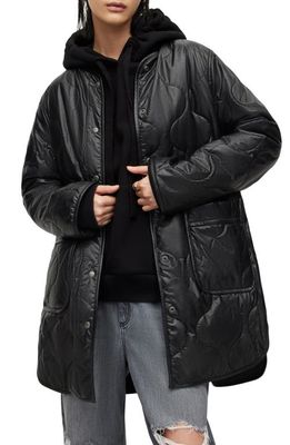 AllSaints Phyllis Quilted Liner Jacket in Black