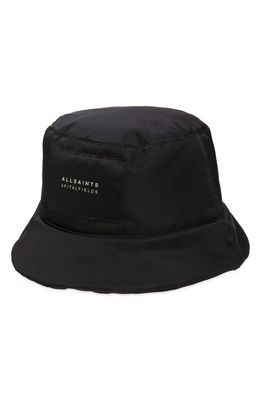 AllSaints Puffer Bucket Hat in Black Black