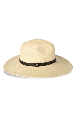 AllSaints Pyramid Stud Straw Hat in Natural