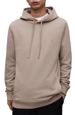 AllSaints Raven Hoodie in Stone Taupe