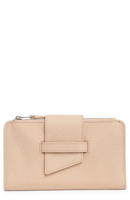 AllSaints Ray Leather Wallet in Alabaster Pink