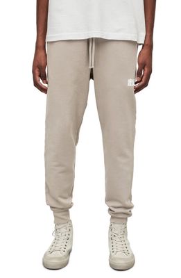 AllSaints Refract Cotton Joggers in Bay Leaf Taupe