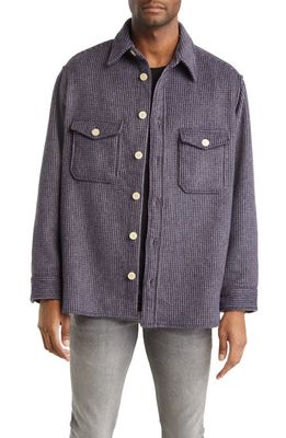 AllSaints Richter Microcheck Patch Pocket Button-Up Shirt in Cold Lilac