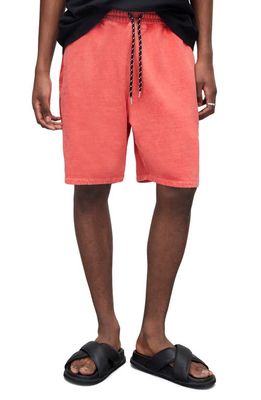 AllSaints Rico Sweat Shorts in Hibiscus Red