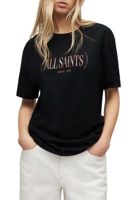 AllSaints Rila Boyfriend T-Shirt in Black