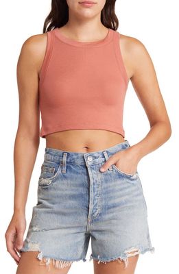 AllSaints Rina Stretch Crop Tank in Tainted Pink