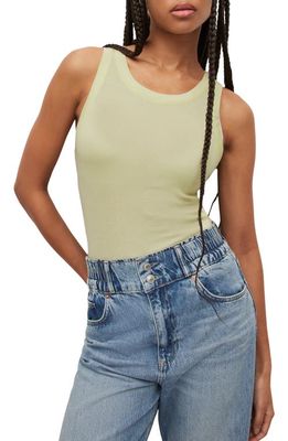 AllSaints Rina Tank Top in Chartreuse Green