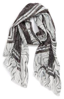 AllSaints Rosey Paisley Scarf in Black