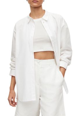 AllSaints Sasha Poplin Shirt in Optic White