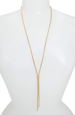 AllSaints Snake Chain Lariat Necklace in Gold